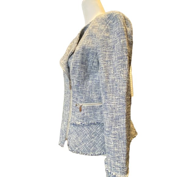 Lafayette 148 New York Asymmetrical Tweed Size 6 - Picture 5 of 15